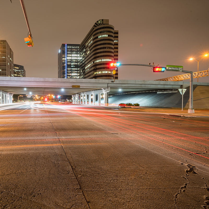 City street at night